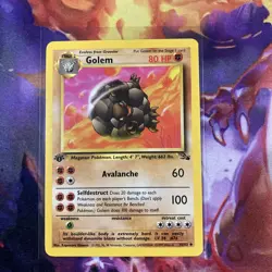 Golem 1st Edition [NM] Fossil Set - 36/62 Pokemon Card [1999] Uncommon WOTC - Image 1