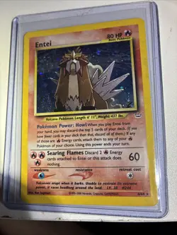 Entei Neo Revelation 1st Edition Holo Rare Pokemon Card 6/64 WOTC TCG - Image 1