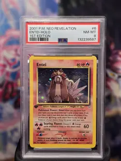 Entei #6 /64 PSA 8 - 2001 Pokemon Neo Revelation 1st Edition Holo - Image 1