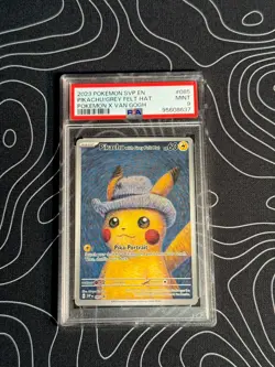2023 POKEMON SVP EN-SV BLACK STAR PROMO #085 PIKACHU WITH GREY FELT HAT PSA 9 - Image 1