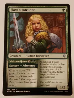 Flaxen Intruder Throne of Eldraine Mtg Card Mint Condition - Image 1