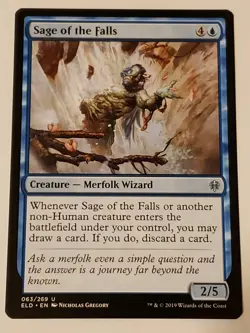 Sage Of The Falls Throne of Eldraine Mtg Card Mint Condition - Image 1