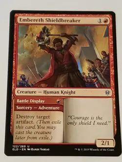 Embereth shieldbreaker Throne of Eldraine Mtg Card Mint Condition - Image 1