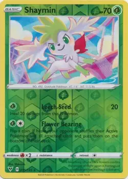 POKEMON VIVID VOLTAGE REVERSE HOLO RARE SHAYMIN 015/185 NM/MINT PACK FRESH - Image 1