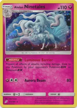 NM-Mint Alolan Ninetales - 111/181 - Holo Rare Pokemon Team Up - Image 1