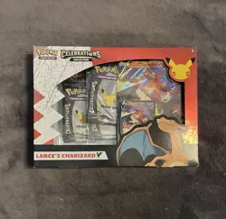 Pokemon TCG Celebrations Collection Lance's Charizard V Box Sealed 820650101625 - Image 1