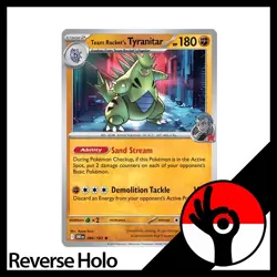 Pokemon TCG: Destined Rivals - Reverse Holo - 096/182 - Team Rocket's Tyranitar - Image 1