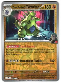 Team Rocket's Tyranitar 096/182 Reverse Holo SV10: Destined Rivals Pokemon TCG - Image 1