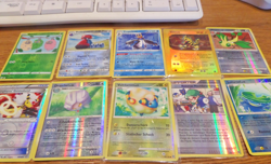 10 POKEMON Holofoil Cards Different GERMAN Series GOOD condition - Image 1