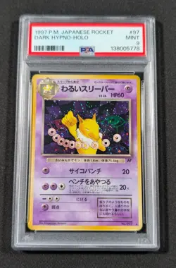 Pokemon Card Japanese Holo Dark Hypno No. 097 PSA 9 MINT Team Rocket - Image 1