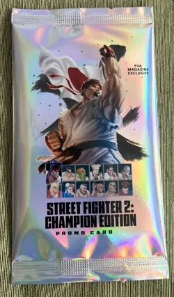 Street Fighter 2: Champion Edition Promo Card PSA Magazine Exclusive Pack SEALED - Image 1