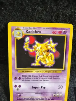 Pokemon TCG 1999 Original Base Set Kadabra 32/102 Uncommon Card LP - Image 2