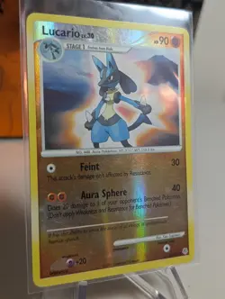 Lucario 6/130 Diamond and Pearl Reverse Holo (First Lucario Card Made) - LP+ - Image 2