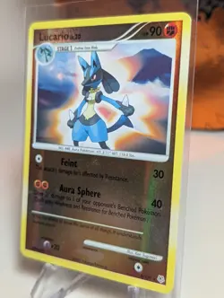 Lucario 6/130 Diamond and Pearl Reverse Holo (First Lucario Card Made) - LP+ - Image 3