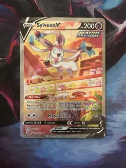 Pokemon Sylveon v Alt Art Holo Ultra Rare Card Evolving Skies 184/203 Near Mint - Image 1