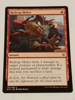Redcap Melee Throne of Eldraine Mtg Card Mint Condition - Image 1