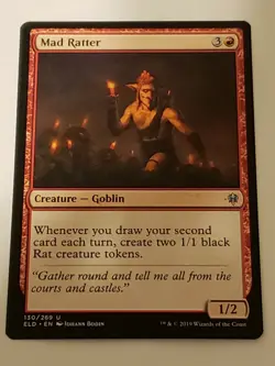 Mad Ratter Throne of Eldraine Mtg Card Mint Condition - Image 1