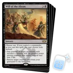 WILL OF THE ABZAN X4 Tarkir: Dragonstorm Commander Magic MTG MINT CARD - Image 1
