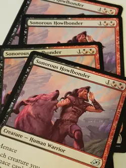x4 Sonorous Howlbonder x4 Ikoria Lair Of Behemoths Mtg Card Mint Condition - Image 1