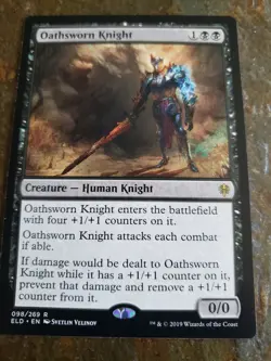 Oathsworn knight Throne Of Eldraine Mtg Card Rare - Image 1
