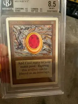 1993 Magic MTG Unlimited Power 9 Mox Ruby - Image 3