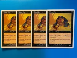 MTG 4x Blood Pet # 121 Core Set 7th Edition Pauper Magic the Gathering x4 NM - Image 1