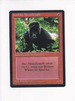 1994 MAGIC THE GATHERING MTG BLACK BORDER GERMAN VERSION KIRD DER MENSCHENAFFE - Image 1