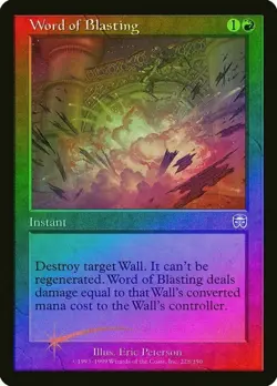 Word of Blasting FOIL Mercadian Masques MtG LP - Image 1