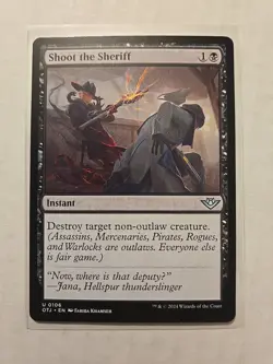 Shoot the Sheriff - Outlaws of Thunder Junction - LP - Uncommon - Instant - MTG - Image 1