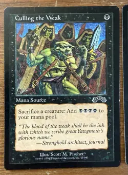 2x Culling The Weak Exodus Magic The Gathering LP/NM Regular Uncommon MTG - Image 2