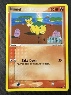 Numel 59/100 EX Crystal Guardians Stamped Reverse Holo Pokemon TCG Card NM - Image 1
