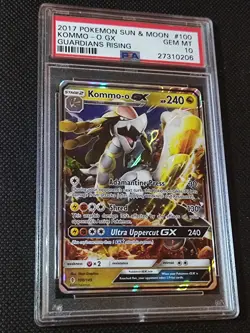 Kommo-o GX Holo Foil #100/145 - 2017 Pokemon Sun & Moon Guardians Rising PSA 10 - Image 1