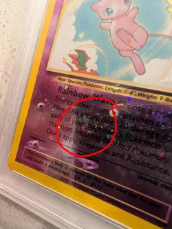 2001 Pokemon TCG Mew 01/18 Southern Islands Reverse Holo, PSA 8 SWIRL - Image 3
