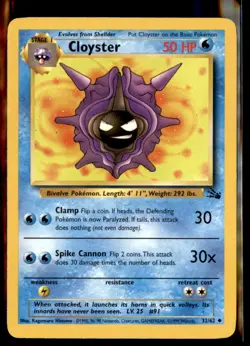 1999 Classic - Fossil Cloyster Stage 1/Uncommon #32 - Image 1