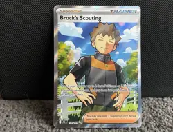 Brock's Scouting 179/159 Full Art JTG Illustration Rare Pokemon TCG NM - Image 1