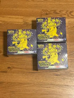 Lot of 3 POKEMON TCG Surging Sparks Elite Trainer Box ETB Factory Sealed - Image 1