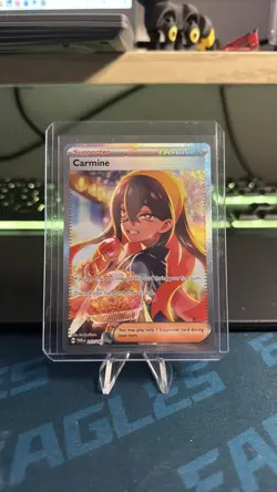 Pokemon TCG Carmine 217/167 Twilight Masquerade SIR Full Art Trainer - Image 1