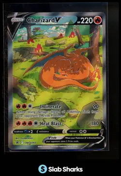2022 POKEMON SWORD & SHIELD BLACK STAR PROMOS #SWSH260 CHARIZARD V FULL ART - Image 1