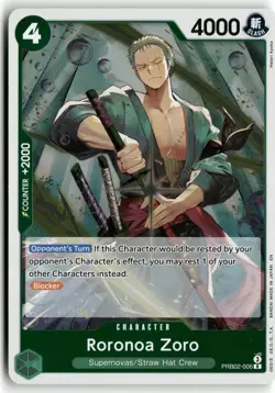 Roronoa Zoro PRB02-006 Premium Booster -The Best- Vol. 2 One Piece Foil NM - Image 1