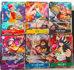 One Piece Chinese Card Championship 25-26 Autumn Prize 6pcs Holo Luffy Nami NM - Image 1