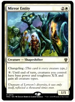 Mirror Entity 0075 reg Rare Murders at Karlov Manor MTG Near Mint pack fresh edh - Image 1