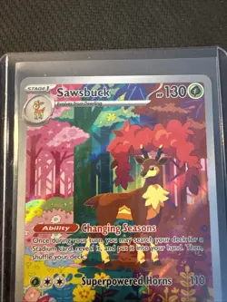 Sawsbuck 166/162 Temporal Forces Illustration Rare Holo Pokemon TCG - Image 4