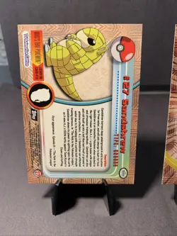 Pokemon TV Series 1 - Sandshrew # 27 Sandslash # 28 Topps Black Label NM - Image 4
