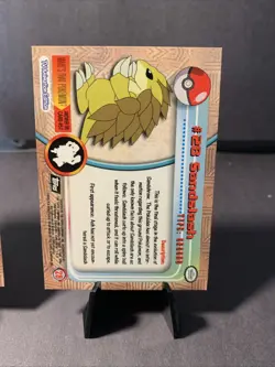 Pokemon TV Series 1 - Sandshrew # 27 Sandslash # 28 Topps Black Label NM - Image 5