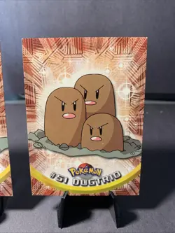 Pokemon TV Series 1 Diglett #50 Dugtrio #51 Topps Black Label LP/NM - Image 3