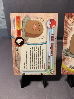 Pokemon TV Series 1 Diglett #50 Dugtrio #51 Topps Black Label LP/NM - Image 4