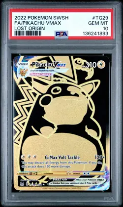 Pikachu Vmax TG29 2022 Pokemon Sword & Shield Lost Origin PSA 10 - Image 1