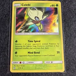 Celebi 4/236 Holo Rare Sun Moon Unified Minds Pokemon TCG - Image 1