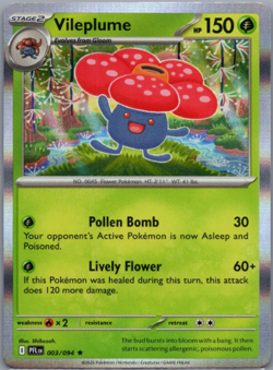 Oddish 001/094 + Gloom 002 + Vileplume 003 - Phantasmal Flames - Evolution Set - Image 2