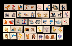 Pokemon Stadium 2 3D Model Tiny Sticker Appendix Seal Japanese Gold Silver - Image 1